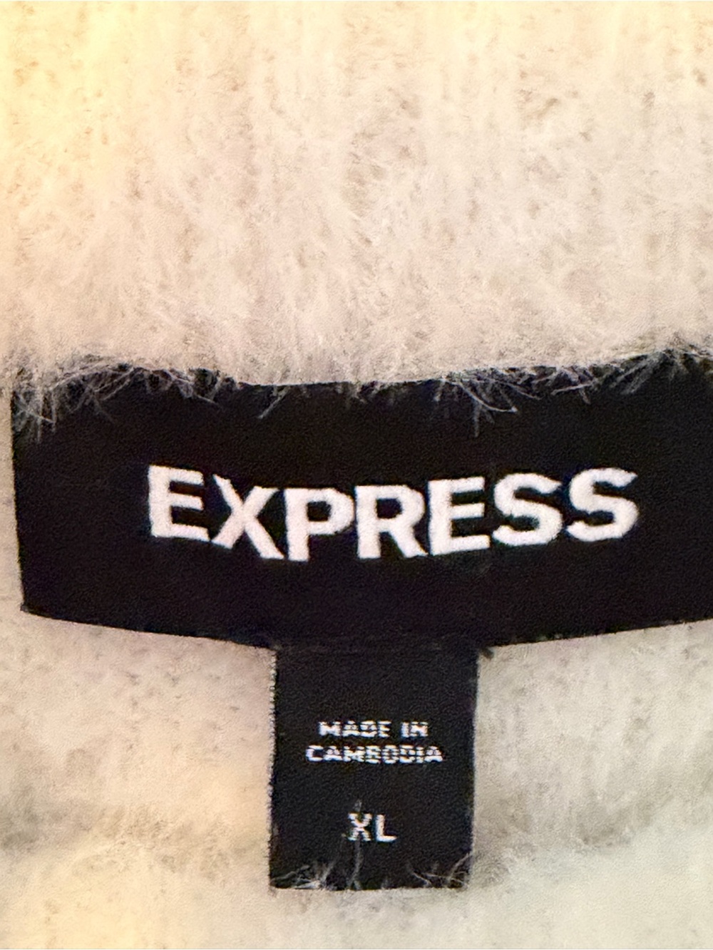 Express Cream Sleeveless Turtleneck Sweater Vest - Picture 3 of 3